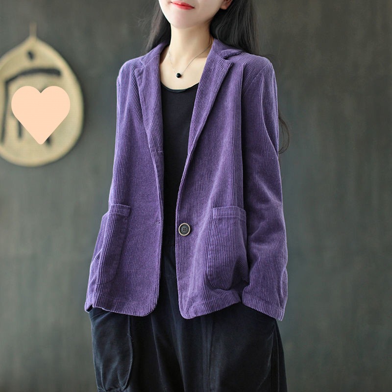 燈芯絨純色外套